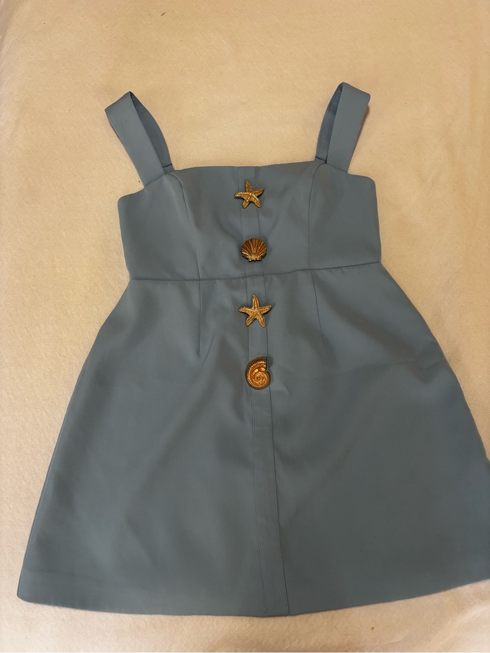 Billy J Light Blue Sea Shell Mini Dress